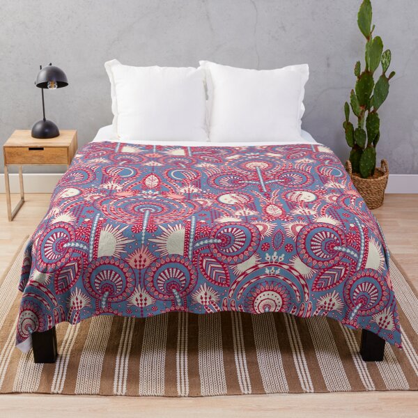 Item preview, Floral Folk Style Stylization, Blue and red version designed and sold by Alex  Blud.