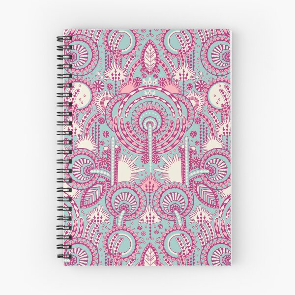 Item preview, Floral Folk Style Stylization, Turquoise and pink version designed and sold by Alex  Blud.
