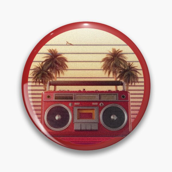 Item preview, Retro sunset, palms and boombox designed and sold by analogsandpixel.