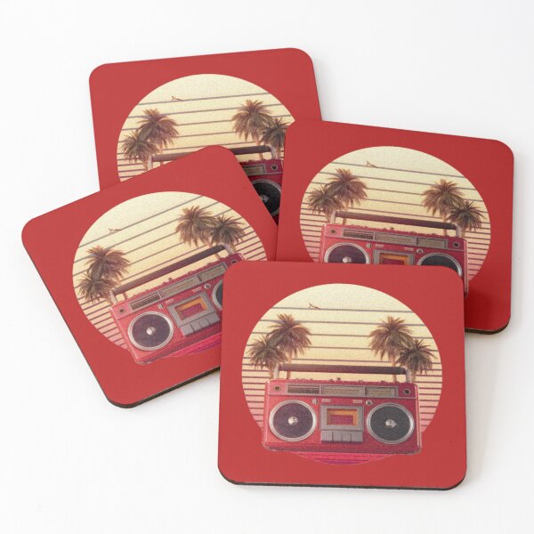 Item preview, Retro sunset, palms and boombox designed and sold by analogsandpixel.