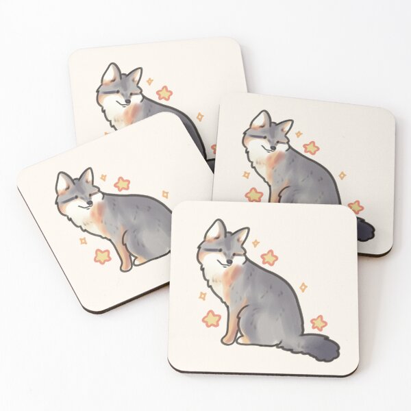 Item preview, Cute Gray fox with stars  designed and sold by Artofmayara.