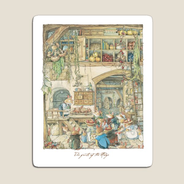 Brambly Hedge Winter Story Original Jill Barklem Vintage Print - Cute  Mice - Unique Gift