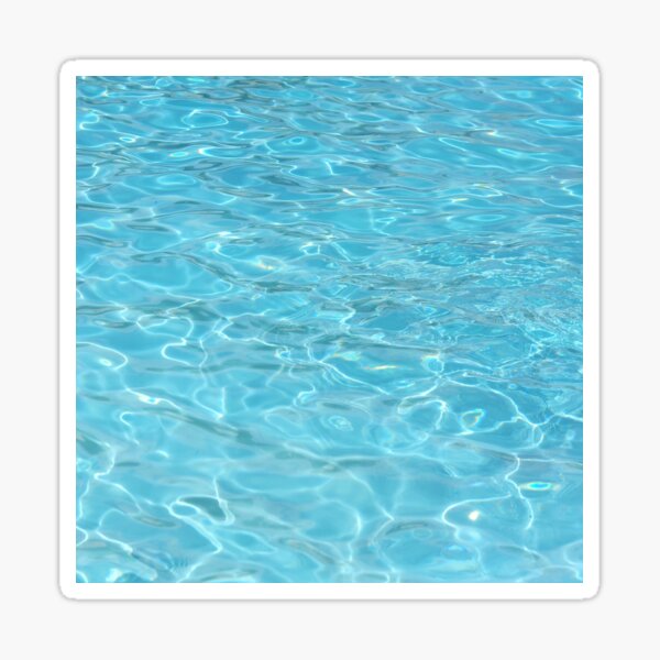 minimalist summer beach ocean turquoise water aqua blue Sticker