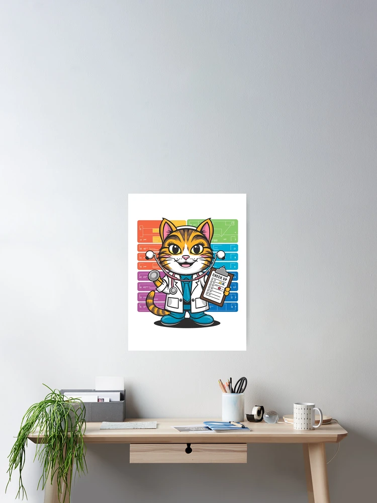Thumbnail 2 of 3, Poster, Doctor Cat designed and sold by R3FDesign.