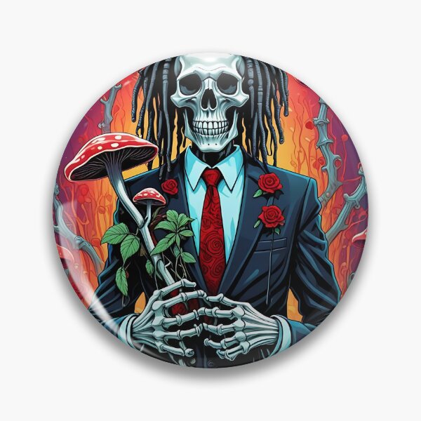 Item preview, Skeleton Psychonaut Shrooms Up For a Real Good Time designed and sold by HippieFarms11.