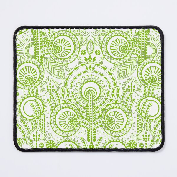 Item preview, Floral Folk Style Stylization, Green on white background designed and sold by Alex  Blud.