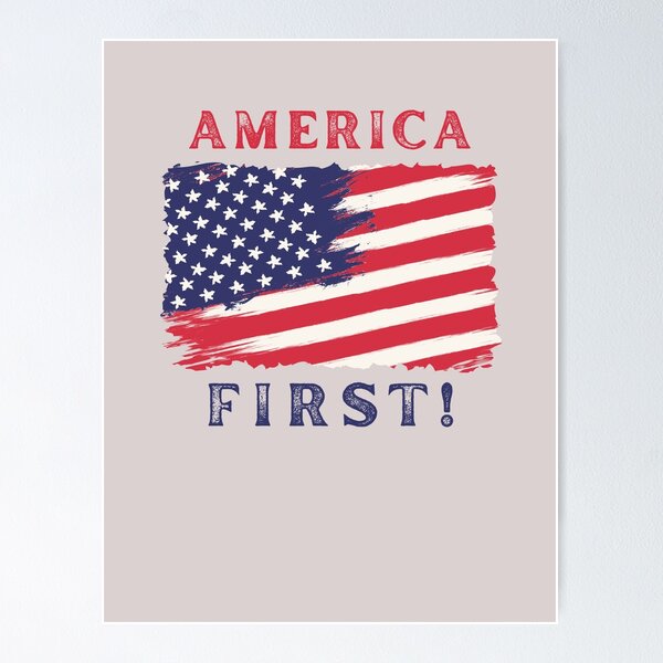 Item preview, AMERICA FIRST designed and sold by BakaDoodles.