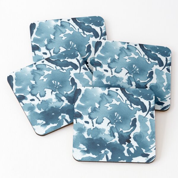 Item preview, Watercolor Deep And Soft Indigo Blue Abstract Floral Splash Design I  designed and sold by Irina Sztukowski.
