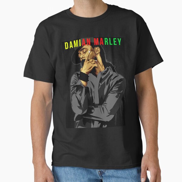 T-shirt Baseball Damian Marley – Gris Médicament – Manches Longues – Taille M