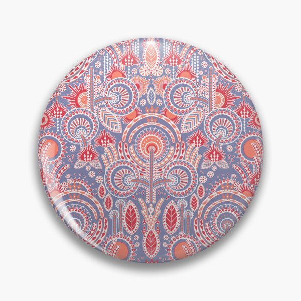 Item preview, Floral Folk Style Stylization, Red-grey-blue version designed and sold by Alex  Blud.