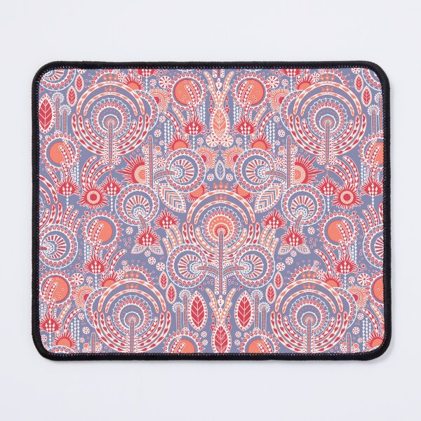 Item preview, Floral Folk Style Stylization, Red-grey-blue version designed and sold by Alex  Blud.