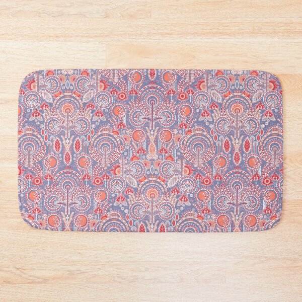 Item preview, Floral Folk Style Stylization, Red-grey-blue version designed and sold by Alex  Blud.