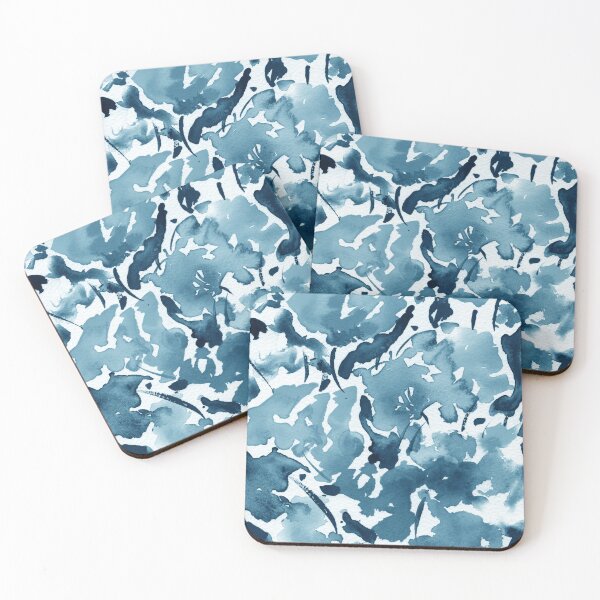 Item preview, Watercolor Deep And Soft Indigo Blue Abstract Floral Splash Design II designed and sold by Irina Sztukowski.