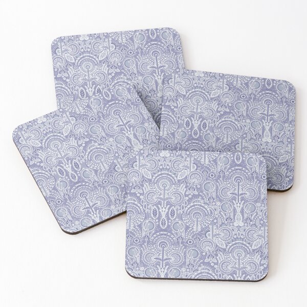 Item preview, Floral Folk Style Stylization, Grey-blue version designed and sold by Alex  Blud.