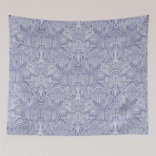 Item preview, Floral Folk Style Stylization, Grey-blue version designed and sold by Alex  Blud.