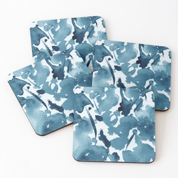 Item preview, Watercolor Deep And Soft Indigo Blue Abstract Floral Splash Design III designed and sold by Irina Sztukowski.