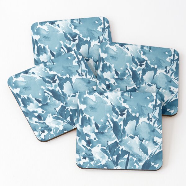 Item preview, Watercolor Deep Teal Indigo Blue Abstract Floral Splash Design I designed and sold by Irina Sztukowski.