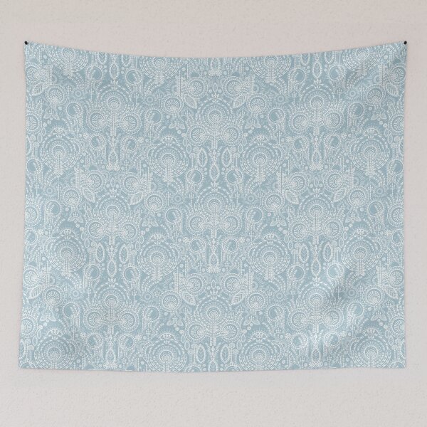 Item preview, Floral Folk Style Stylization, Light blue version designed and sold by Alex  Blud.