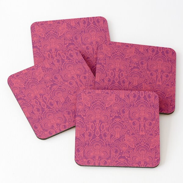 Item preview, Floral Folk Style Stylization, Dark fuchsia version designed and sold by Alex  Blud.
