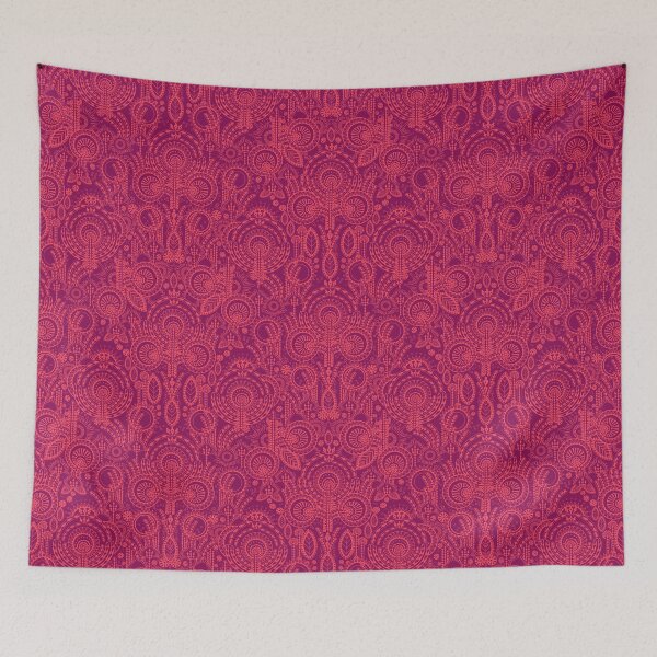 Item preview, Floral Folk Style Stylization, Dark fuchsia version designed and sold by Alex  Blud.