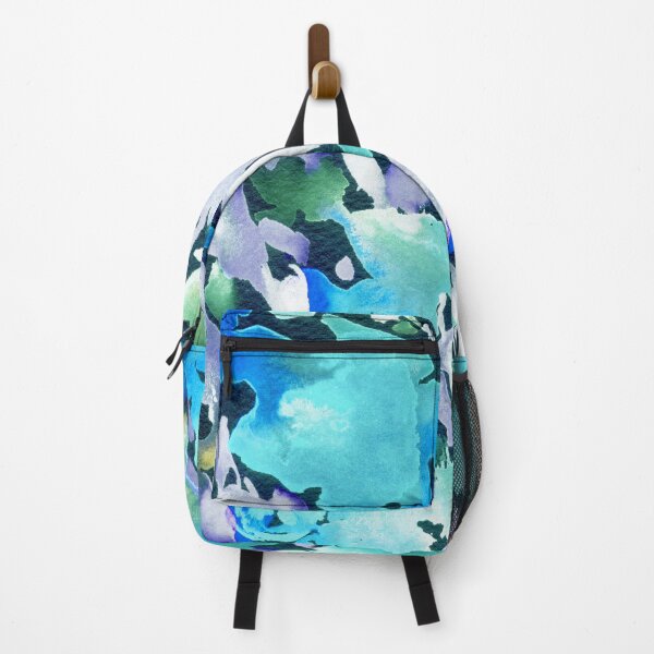 Item preview, Watercolor Deep Teal Indigo Blue Abstract Floral Splash Design II designed and sold by Irina Sztukowski.