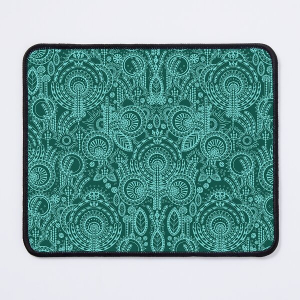 Item preview, Floral Folk Style Stylization, Dark Emerald Version designed and sold by Alex Blud.