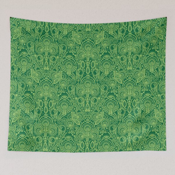Item preview, Floral Folk Style Stylization, Dark green version designed and sold by Alex  Blud.