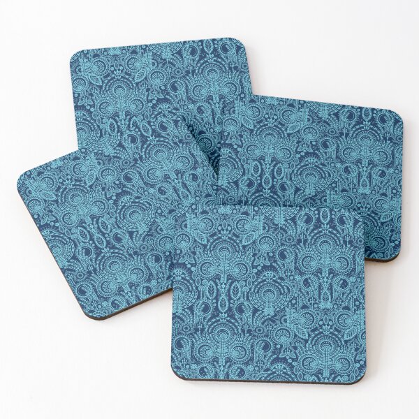 Item preview, Floral Folk Style Stylization, Dark blue version designed and sold by Alex  Blud.