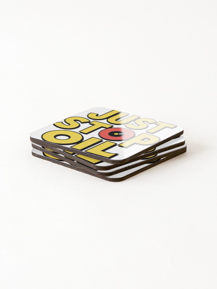 Thumbnail 4 of 5, Coasters (Set of 4), JUST STOP OIL! designed and sold by R3FDesign.