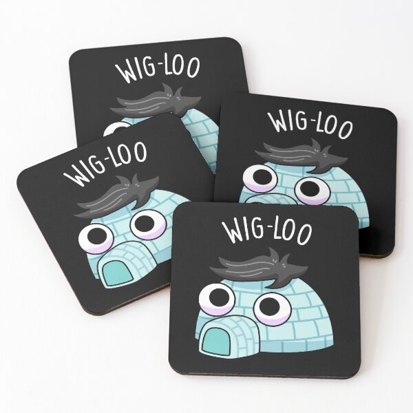 Item preview, Wig-loo Funny Igloo Pun (Dark BG) designed and sold by punnybone.