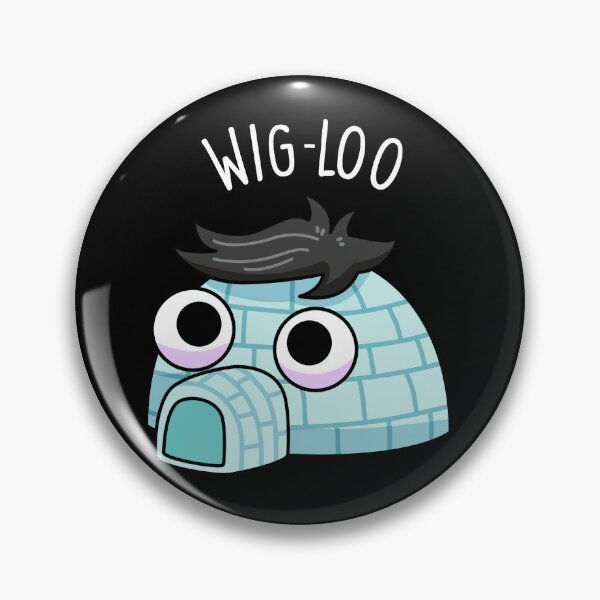 Item preview, Wig-loo Funny Igloo Pun (Dark BG) designed and sold by punnybone.