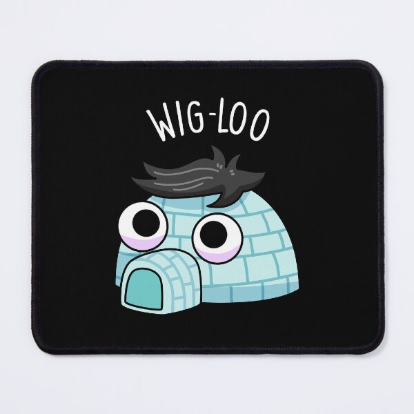 Item preview, Wig-loo Funny Igloo Pun (Dark BG) designed and sold by punnybone.