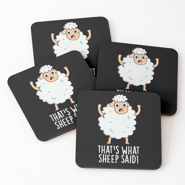 Item preview, That's What Sheep Said Funny Animal Pun  (Dark BG) designed and sold by punnybone.