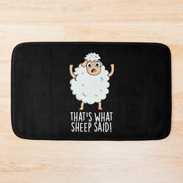 Item preview, That's What Sheep Said Funny Animal Pun  (Dark BG) designed and sold by punnybone.