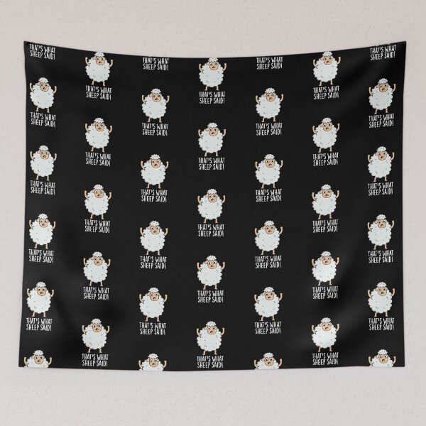 Item preview, That's What Sheep Said Funny Animal Pun  (Dark BG) designed and sold by punnybone.