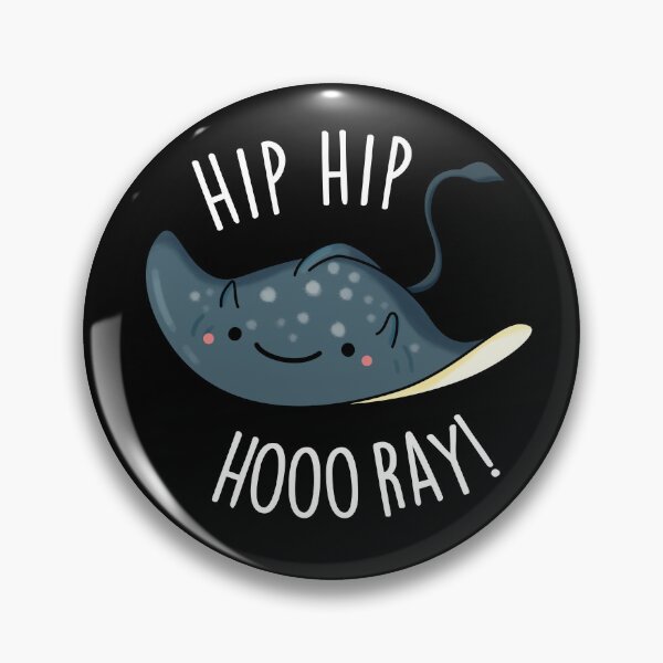 Item preview, Hip Hip Hoo-ray Funny Sting Ray Pun (Dark BG) designed and sold by punnybone.