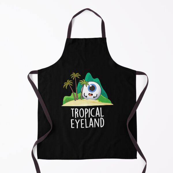 Item preview, Tropical Eye-land Funny Island Pun (Dark BG) designed and sold by punnybone.