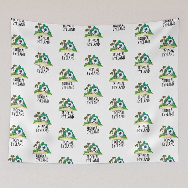 Item preview, Tropical Eye-land Funny Island Pun  designed and sold by punnybone.