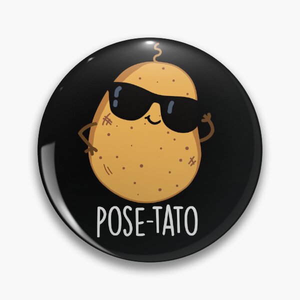 Item preview, Pose-tato Funny Potato Pun (Dark BG) designed and sold by punnybone.