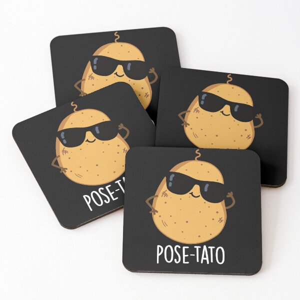 Item preview, Pose-tato Funny Potato Pun (Dark BG) designed and sold by punnybone.