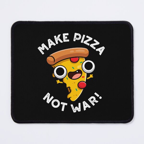 Item preview, Make Pizza Not War Funny Peace Pun (Dark BG) designed and sold by punnybone.