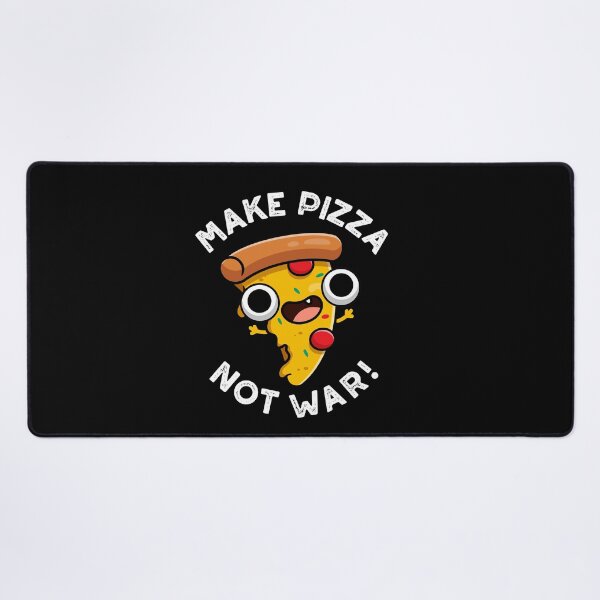 Item preview, Make Pizza Not War Funny Peace Pun (Dark BG) designed and sold by punnybone.