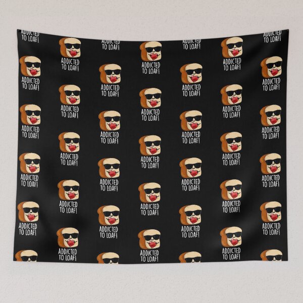 Item preview, Addicted To Loaf Funny Bread Pun (Dark BG) designed and sold by punnybone.
