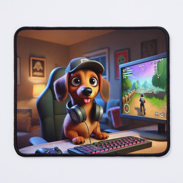 Item preview, Gamer Dachshund Mix Ready for Adventure designed and sold by Sillytoe.