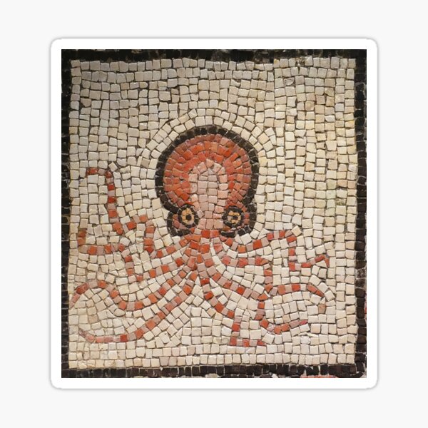 Item preview, Roman Mosaic with Octopus vulgaris designed and sold by We-thePixels.