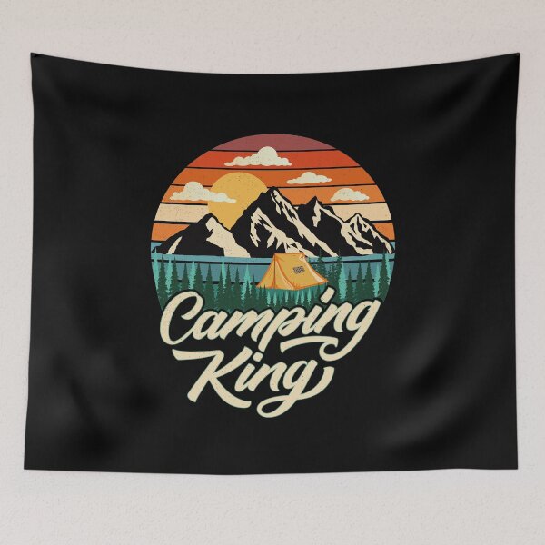 Item preview, Camping King Mountains Adventure Outdoor Nature Hiking Traveling designed and sold by Sandra Brezina.
