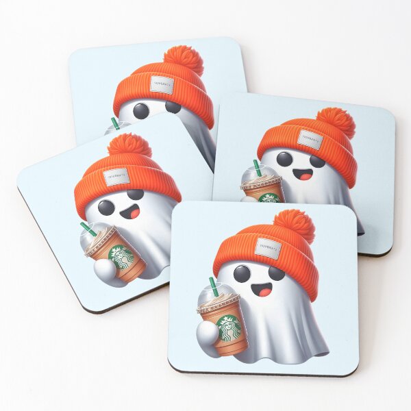 Item preview, Coffee ghost wearing Bennie , cute sheet ghost  , starbks designed and sold by Halloween  Time.