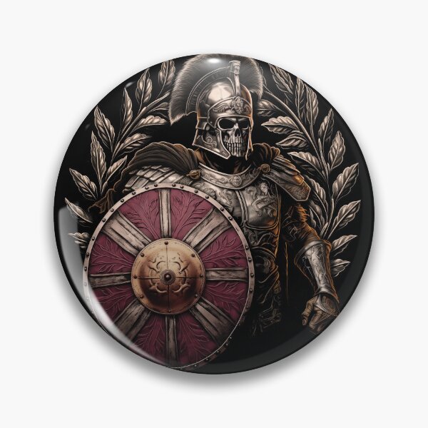 Item preview, Skeleton Roman Soldier in Armor with Shield - Ancient Warrior Art designed and sold by TurtleDojo.