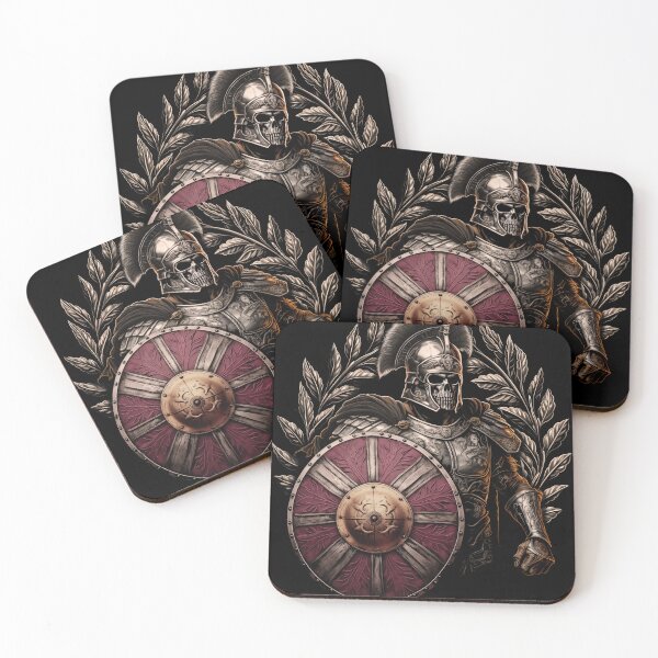 Item preview, Skeleton Roman Soldier in Armor with Shield - Ancient Warrior Art designed and sold by TurtleDojo.