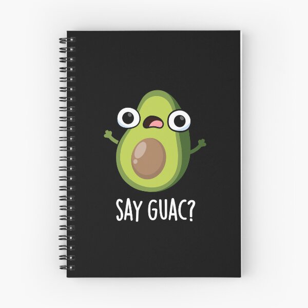 Item preview, Say Guac Funny Avocado Pun (Dark BG) designed and sold by punnybone.
